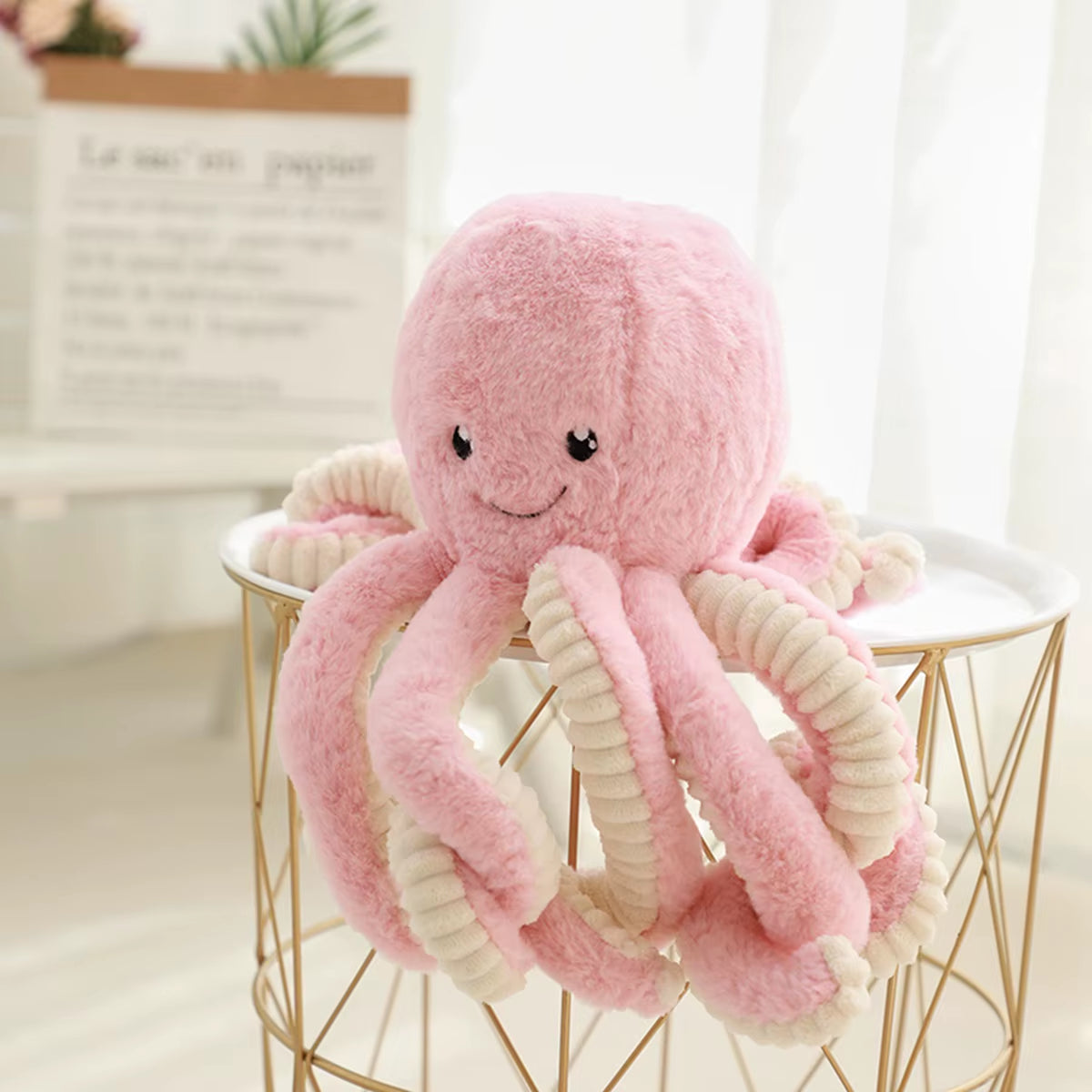 2 Sizes Cute Toy Octopus Plush Animals Toys PP Cotton Stuffed Animals Doll for Children Girls Home Decoration Birthday Gifts
